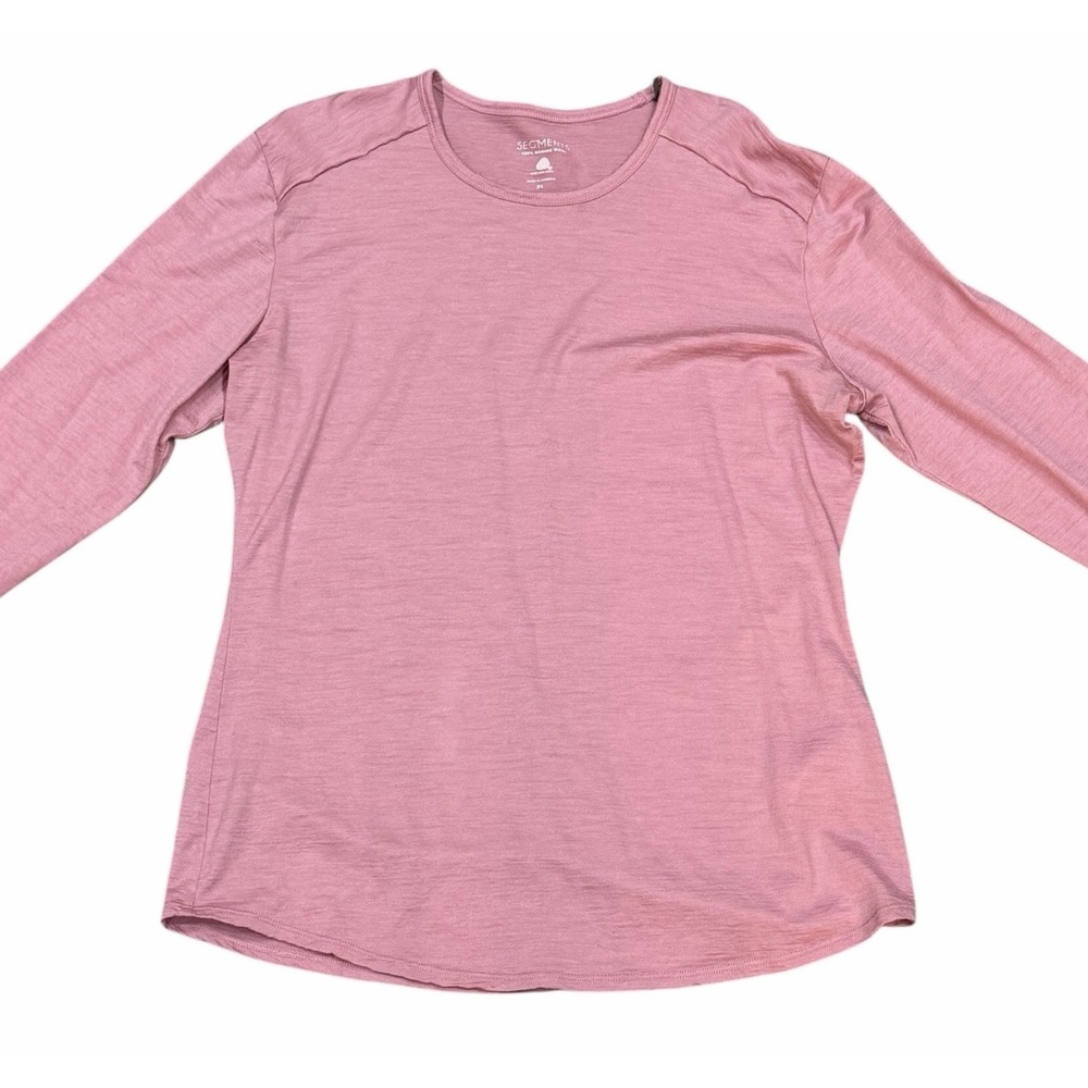 READ Segments Women's Size XL Pink Merino Wool Baselayer Top Outdoor Hiking Ski